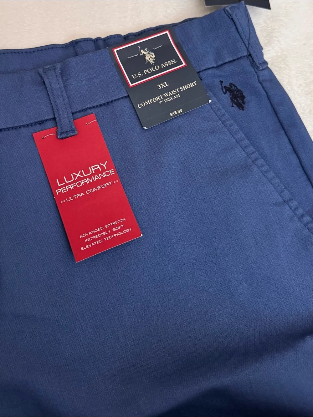 U.S. Polo Assn. Mens Comfort Waist Flat Front Short, 7
